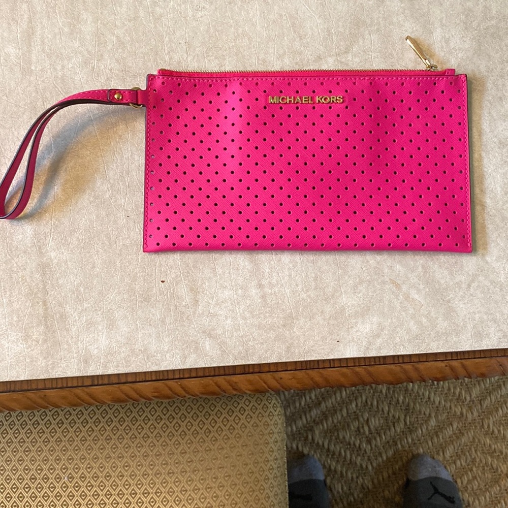 Michael Kors pink wristlet